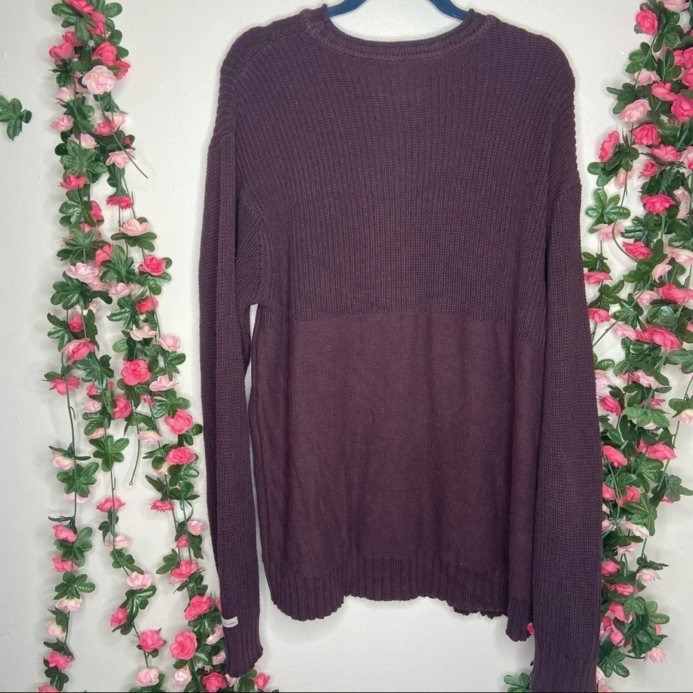 Columbia Mens Crewneck Pullover Maroon Sweater Men Large Outdoor Walking